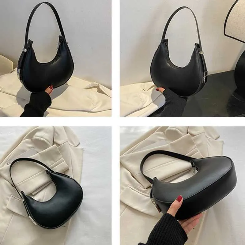 Borsa a spalla a mezzaluna donna elegante in ecopelle_voghion.com
