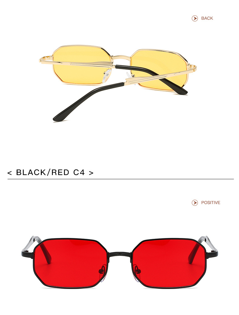 Moda Uomo stretto moda rettangolo donna metallo occhiali da sole di marca di lusso 2024 Classico Oculos Masculino lenti UV400_voghion.com