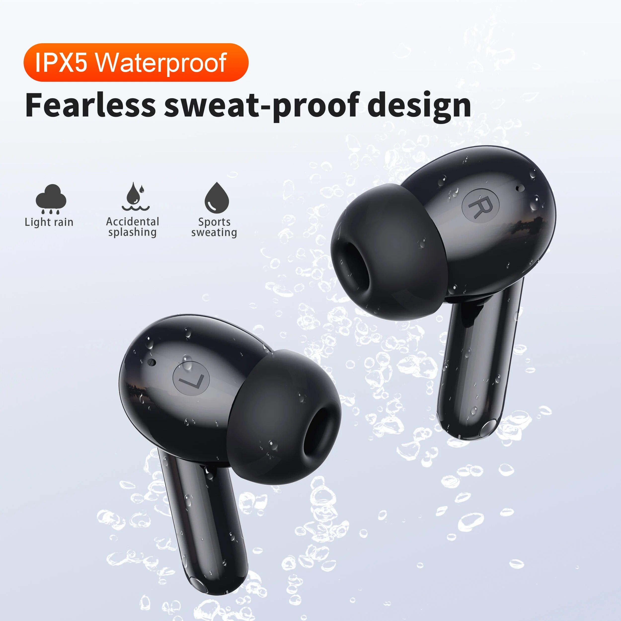 Qere e50 bluetooth høretelefoner, trådløse hifi in-ear hørebøffer_voghion.com