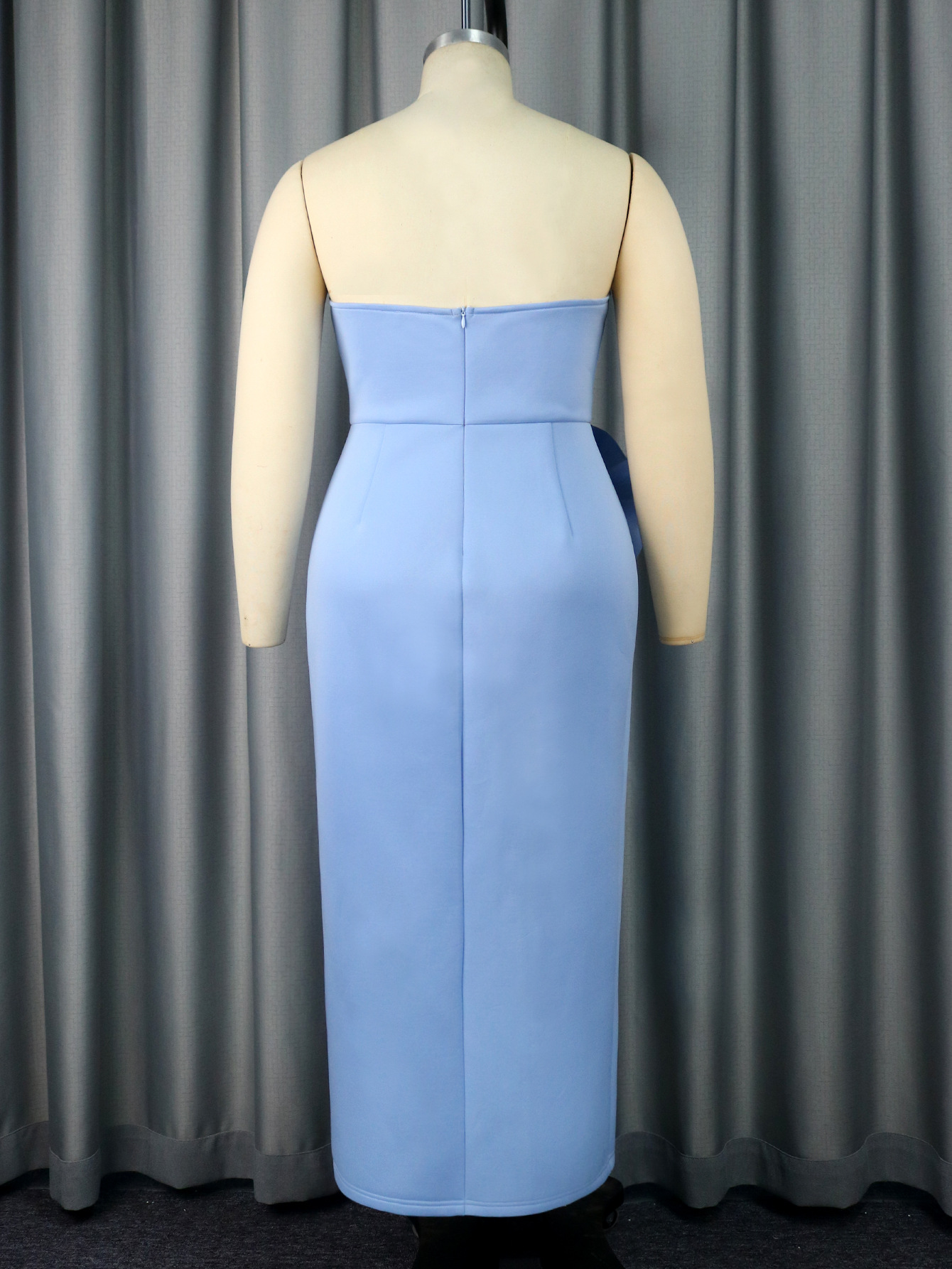 Bankett dreidimensionale dekorative kleid neue ärmellose sexy rohr top rückenfreies frauen lange kleid_voghion.com