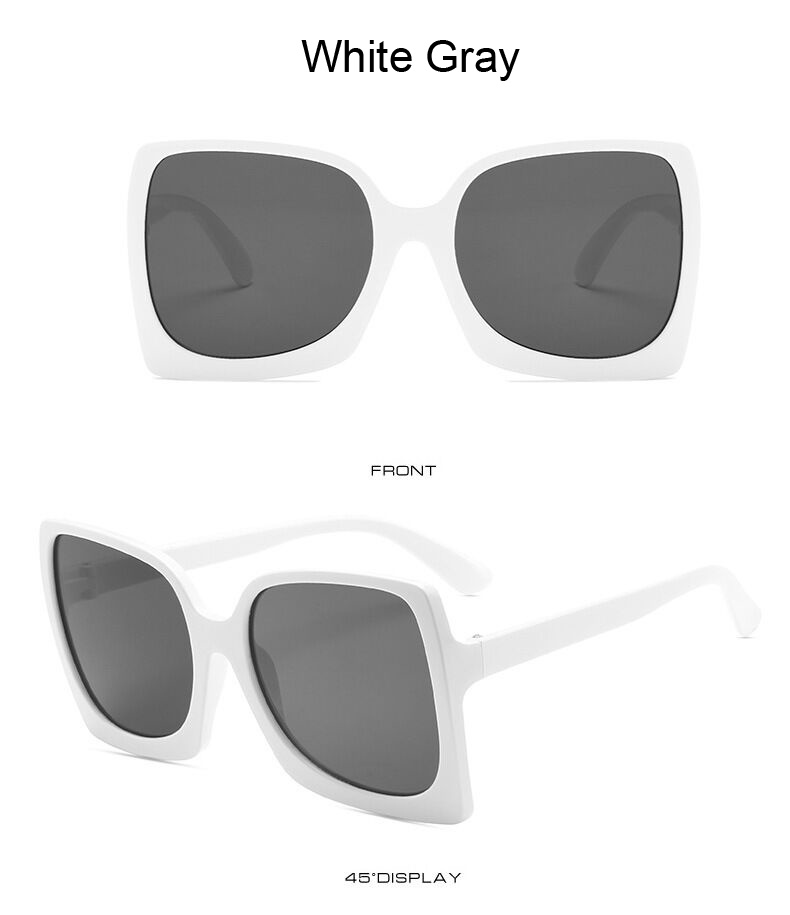 Oversized Square Sunglasses Woman Fashion Brand Designer Sun Glasses Female Big Frame Retro Mirror Vintage Oculos De Sol_voghion.com