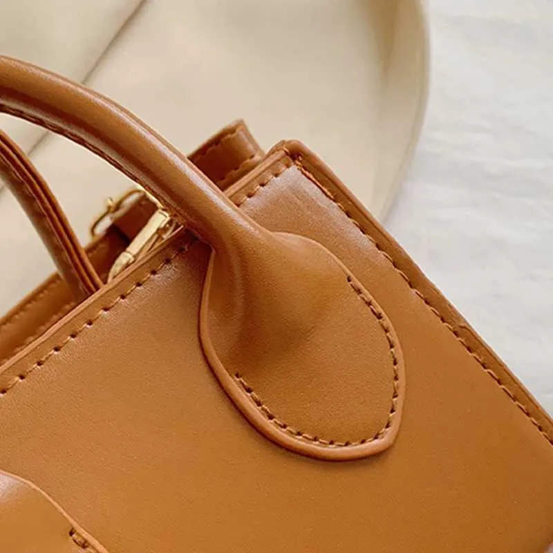 Retro Mini Square Handbag For Women Pu Leather Shoulder Messenger_voghion.com