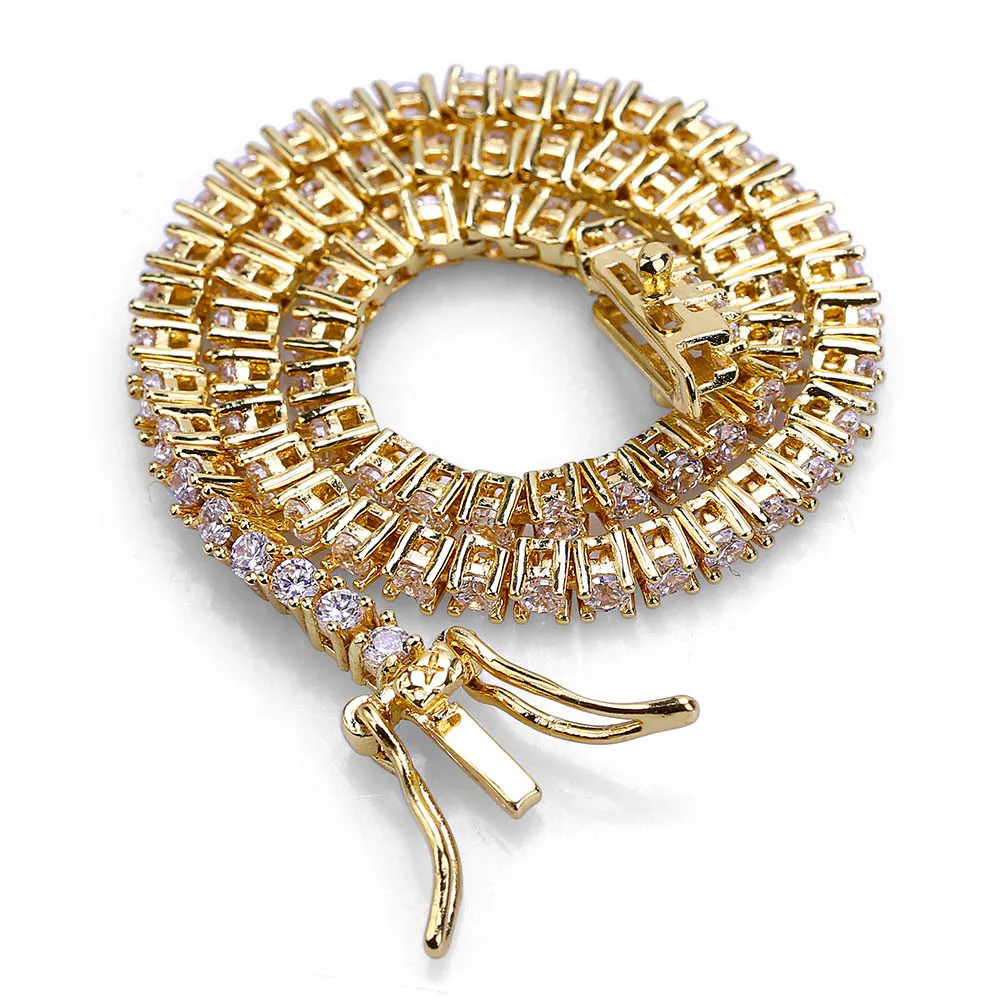Gold-plated Tennis Bracelet For Men And Women Hip-hop 2.5mm Bracelets_voghion.com