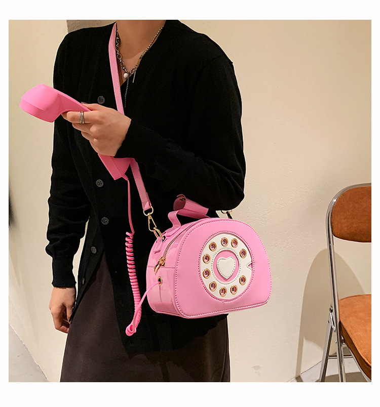 Femmes élégantes en forme de téléphone bandoulière en cuir PU sac à bandoulière femme sac à main décontracté Shopping rue cartable d'école_voghion.com