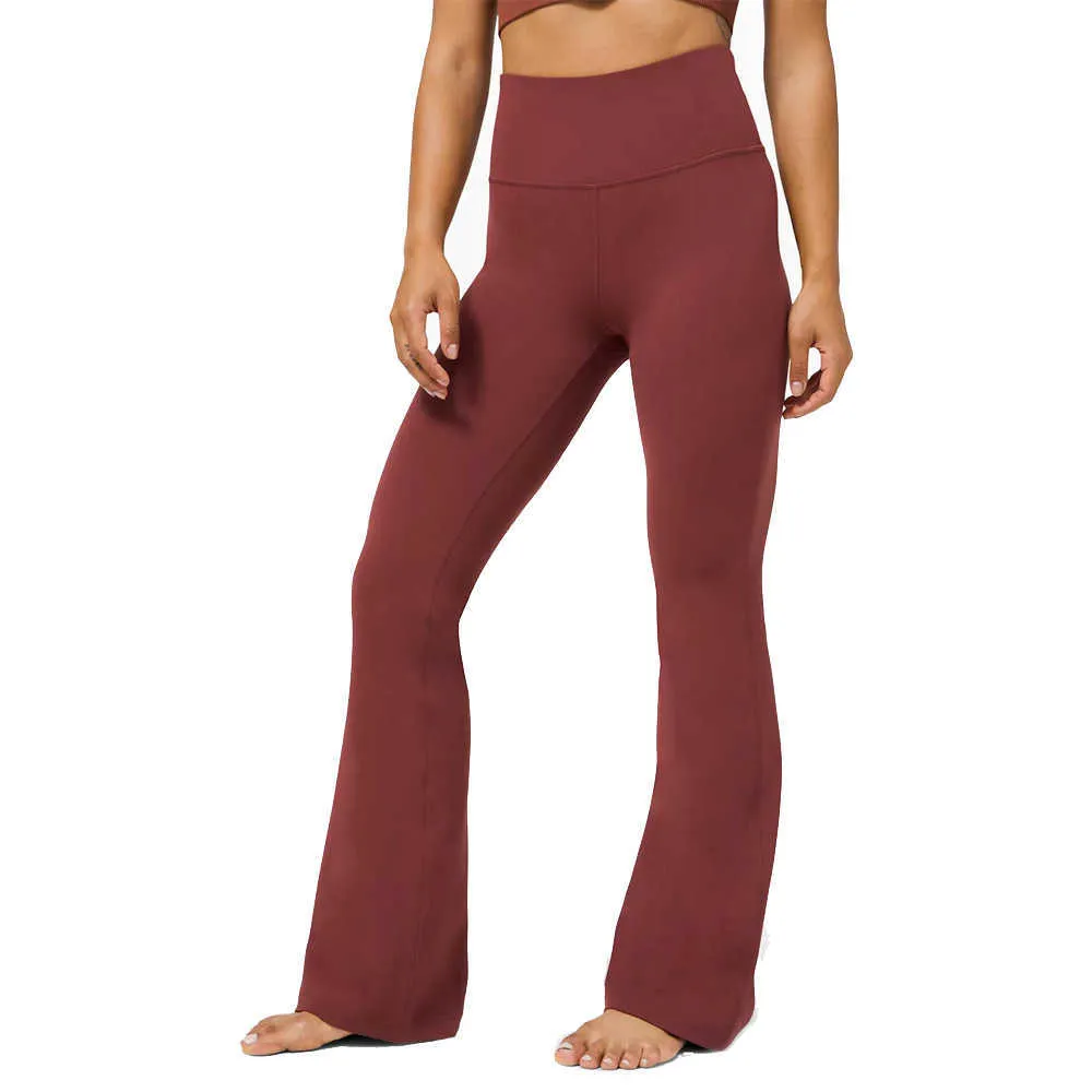 Pantaloni sport casual pentru femei, evazați, cu caneluri, talie înaltă, elastici, pentru yoga, aliniați haine, cu picior larg, pentru alergare, dans, antrenament_voghion.com