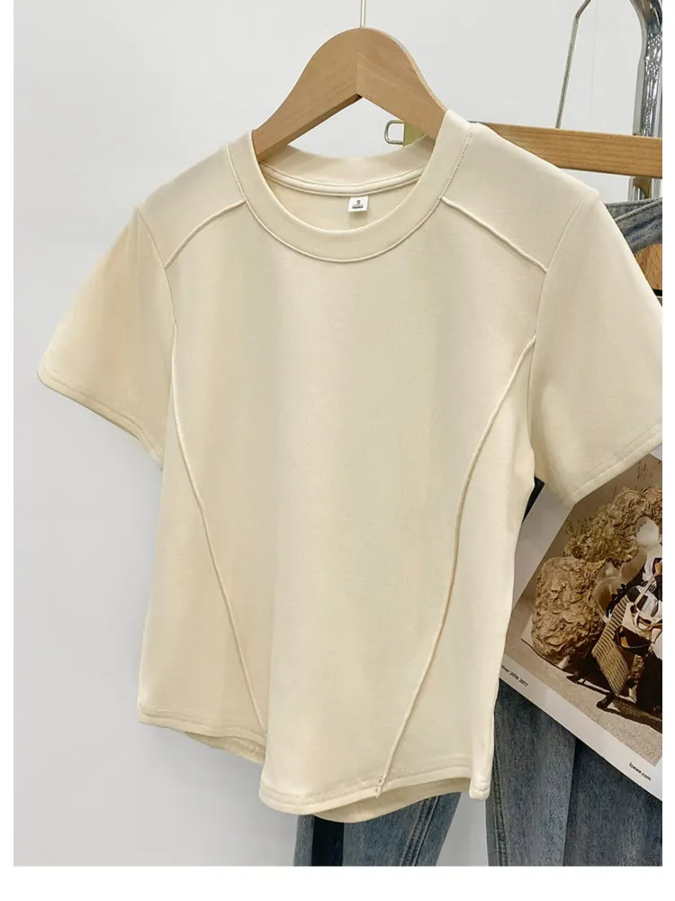 T-shirt uomo a girocollo taglio aderente maniche corte_voghion.com