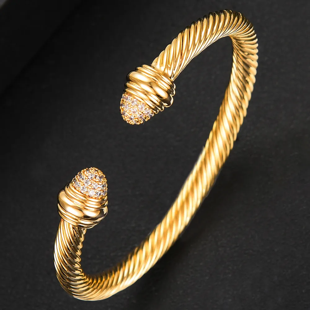 DAVID Designer Jewelry Mans DY Bangle GODKI Trendy Empilhável Cuff Para Mulheres Pulseira Completa Cubic Zircon Cristal_voghion.com