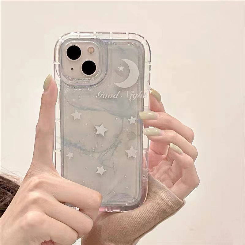 Samsung S24 S23 S22 S21 S20 FE S10 NOTE 10 20 ULTRA PLUS aesthetic Starry Sky Stars Moon Airbag protection Soft Case_voghion.com
