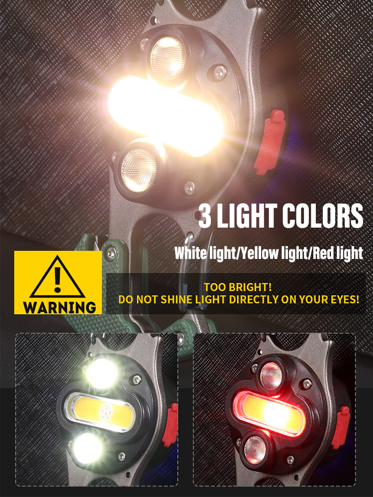 Mini Multifunctional LED Flashlight Torch Super Bright Camping Lights with Magnet and Screwdriver Multicolor Waterproof Light_voghion.com