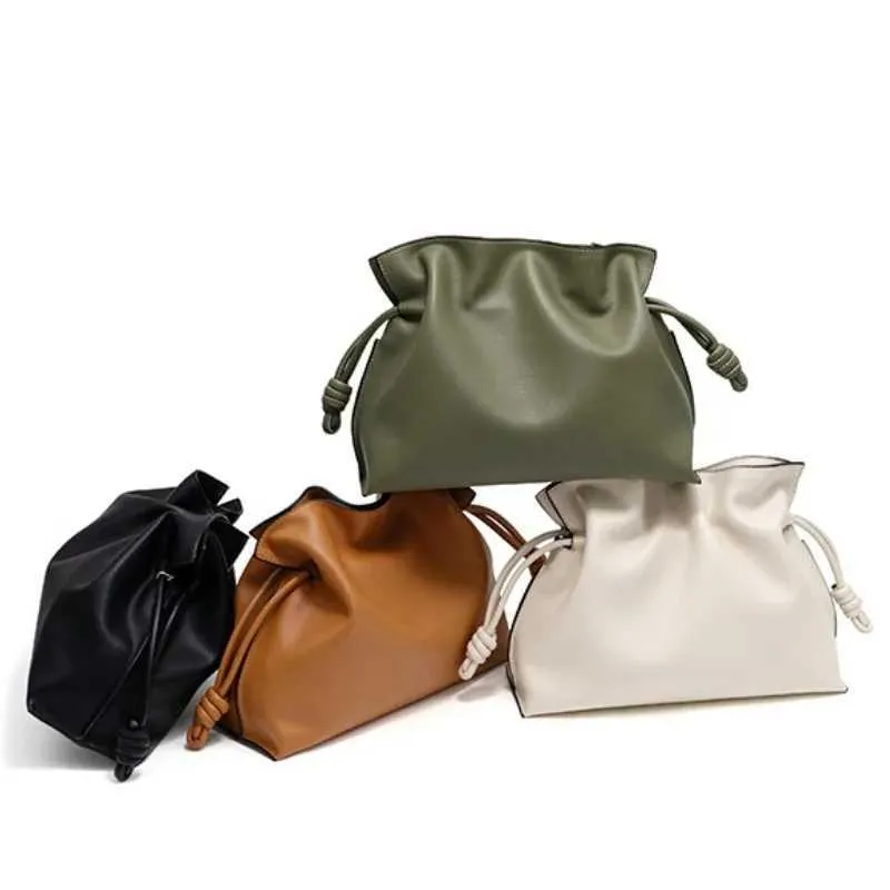 Korea New Moda Commuter Personalized Messenger Large Capacity Solid All-match Single-Shoulder Bag Drstring Cloud Lucky_voghion.com