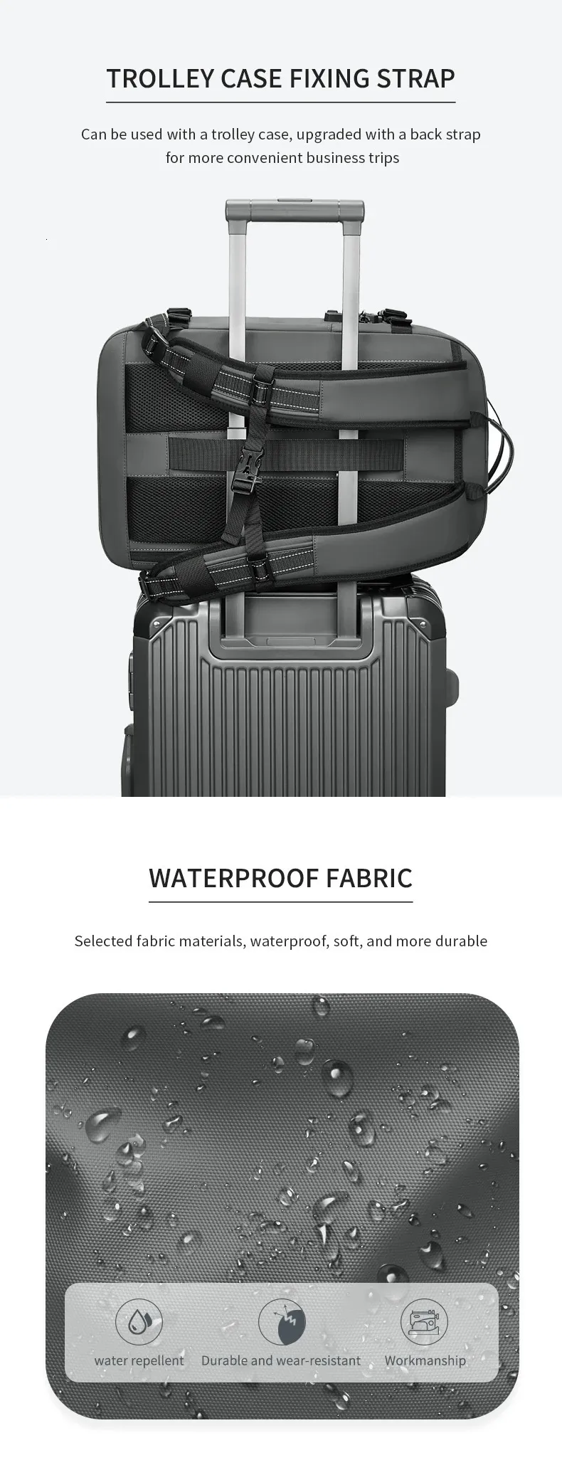 Men Travel vacuum compression 17 inch Laptop Business Large Capacity school Backpack Expanded Hiking backpack 241115_voghion.com