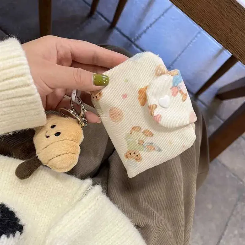 1 Stück süße Cartoon-Geldbörse für Studenten, Kaii, Tierbär, Brieftasche, Karte, süße tragbare Mini-Clutch für Mädchen C241210_voghion.com