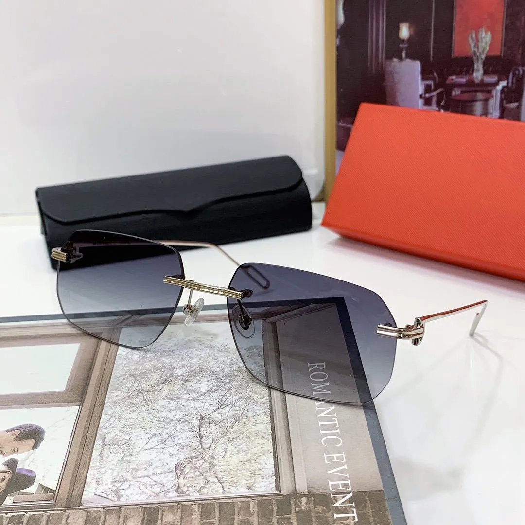 Stylish Retro Sunglasses Uv400 Protection Gold Frame Unisex_voghion.com