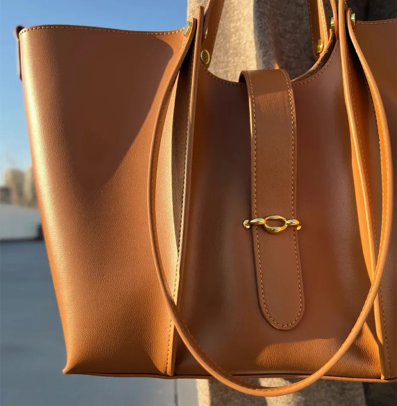 Abendtaschen Echtes Leder Tote Damentasche Herbst- und Wintermode Lässige Handtasche Schulter Große Kapazität Crossbody_voghion.com