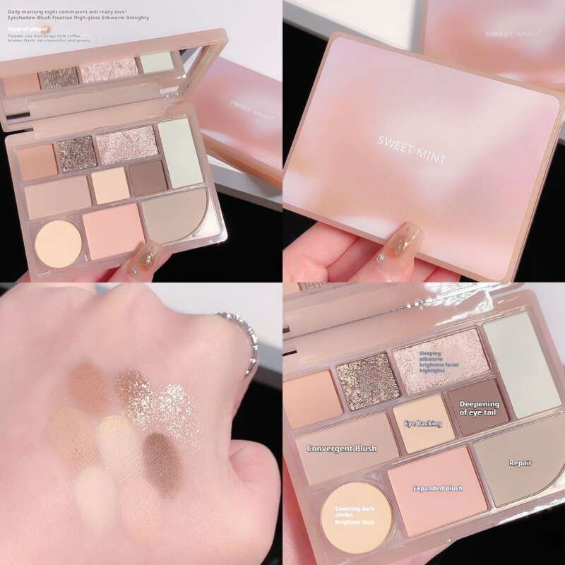 Highlighter za ten u 10 boja Svileno kompaktno rumenilo u prahu Sjenilo za oči Highlight Višenamjensko_voghion.com