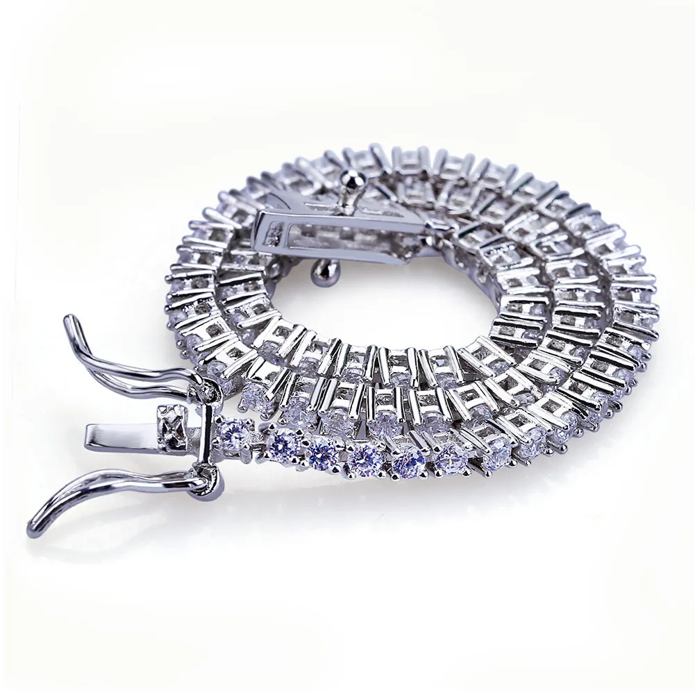 Gold-plated Tennis Bracelet For Men And Women Hip-hop 2.5mm Bracelets_voghion.com