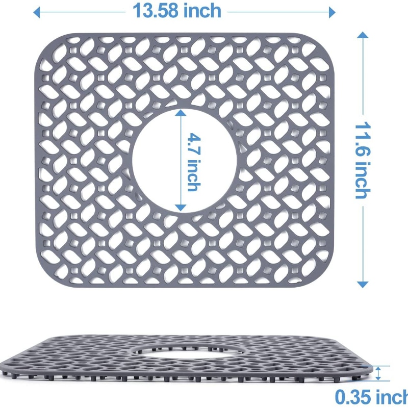 Küchenhelfer Silikon Spülbeckenschutz Bar Wärmedämmung Spülbecken Pad Antikollision Anti Rutsch Spülbecken Pad Wasserhahn Saugfähige Matte_voghion.com