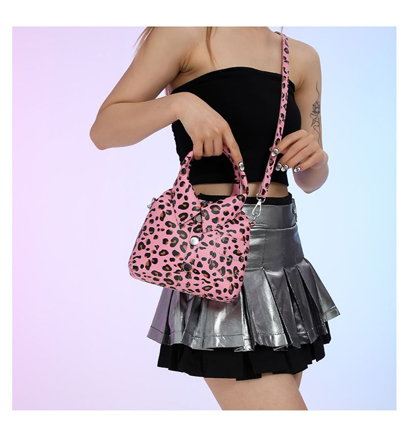 2024 neue PU trendige personalisierte täglic Leopardenmuster kleine Tasc einfac Damentasc Umhängetasc_voghion.com