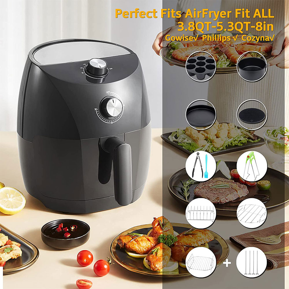 7 Zoll/8 Zoll Zubehör für Philips/GOWISEUSA/COZYNA/COSORI/Ninjia und alle Heißluftfritteusen von 3,7 QT bis 5,8 QT_voghion.com