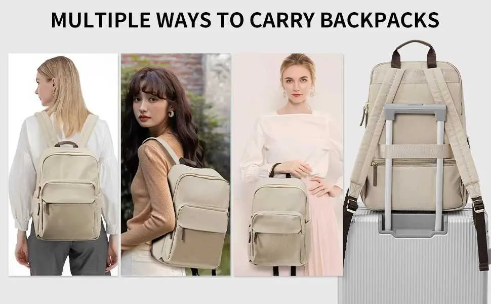 Likros for Women Fashion Travel Work Bag Business College Backpack with Laptop Compartment Anti Theft BackpackC241031_voghion.com