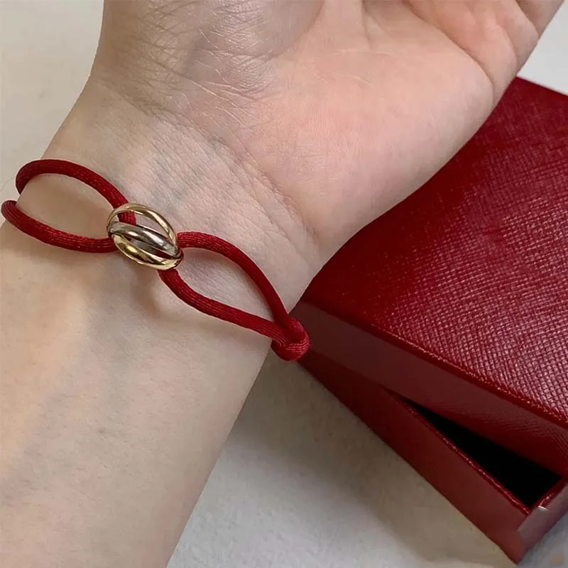 Férfi Női Designer Arany Ékszer Uniszex Rozsdamentes Acél Karkötő 3 Fém Csattal Szalag Fűzős Lánc Többszínű_voghion.com