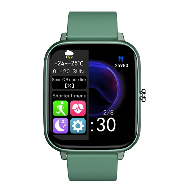 P6 Smart Watch Bluetooth Call Sound Heart Rate Blood Pressure Blood Oxygen Monitoring Custom Wallpaper Multiple Sports Modes_voghion.com