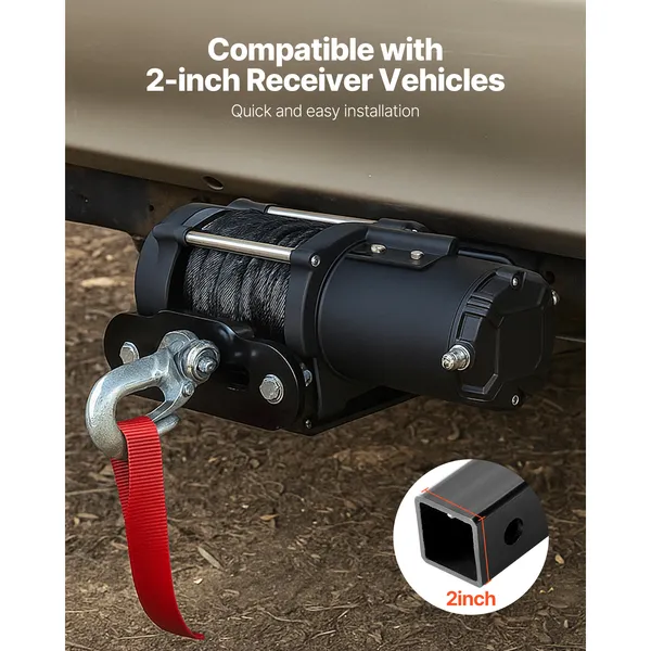 Supporto verricello per gancio traino atv utv pickup nero_voghion.com