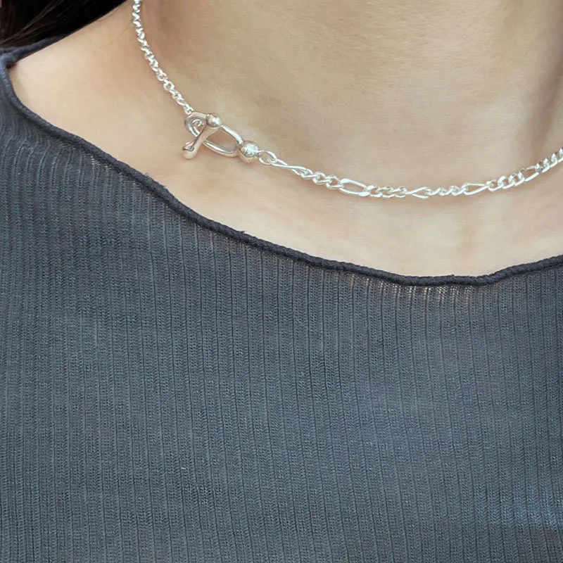 Chains Minimalist OT Clasp Necklace For Women Couple Korean Trendy Classic Temperament Clavicle Chain Anniversary_voghion.com