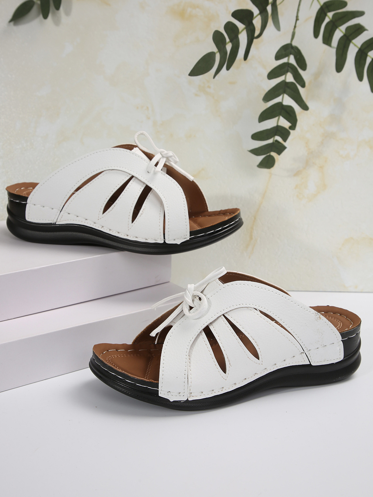 Sandales à talons bas pour femmes, pantoufles élégantes, chaussures à talons, tendance, nouvelle collection été 2024_voghion.com