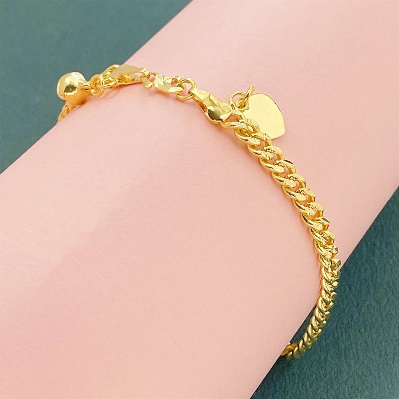 Braccialetto laterale placcato oro 4MM alla moda_voghion.com