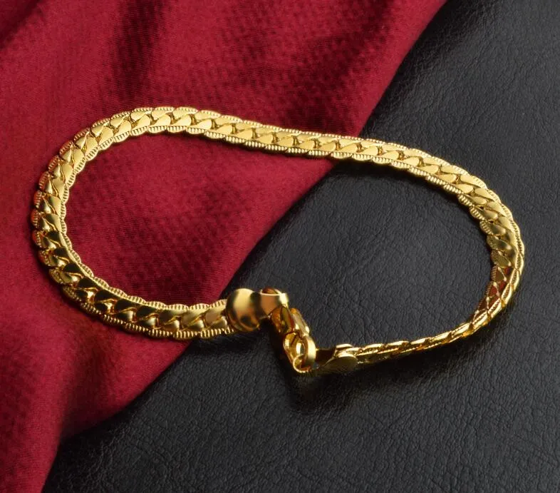 Gold Sier Plated Charm Chain Bracelet for Men Women 5mm Cool Birthday Gift Fashion Miami Hip Hop Link Bracelets Jewelry_voghion.com