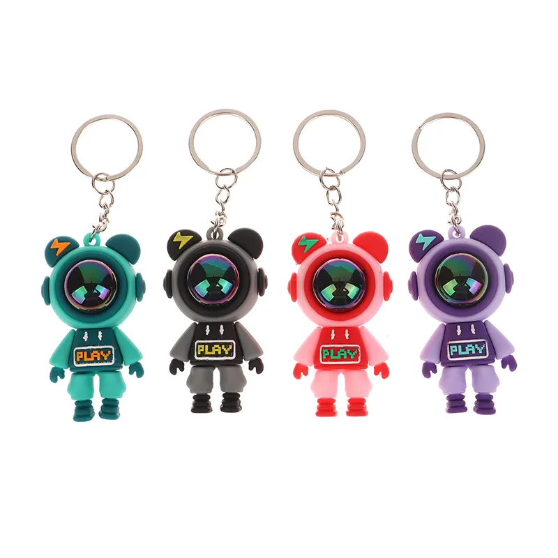 1PC Schmuck Zubehör Geschenke Cartoon Beleuchtung Schlüsselanhänger Astronaut Violent Bär Kaninchen Puppe Auto Rucksack Dekorationen_voghion.com
