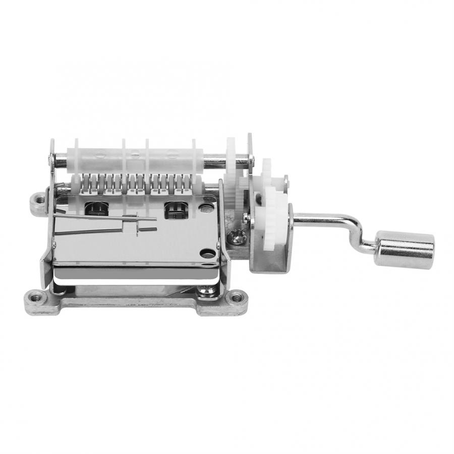 15 Note Hand Crank Musical Box Movement Kit DIY Designable Music Box With 3Pcs Blank Paper Tape and Hole Puncher Birthday Gift_voghion.com