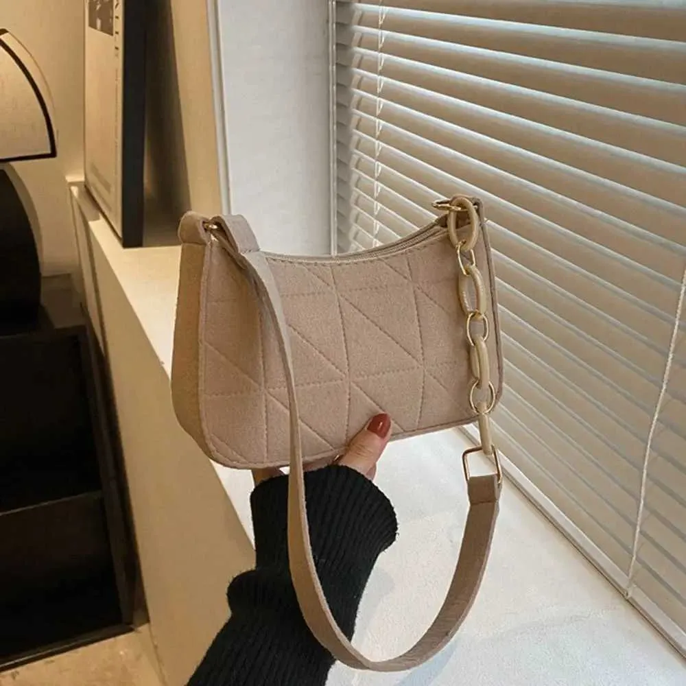 Stylish Felt Shoulder Bag For Women Girls Solid Colour Handbag_voghion.com