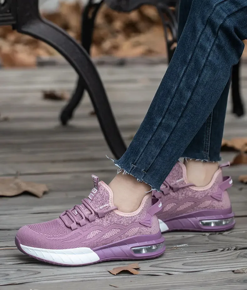 Steel Toe For Breathable Shoes Women Safety Puncture Proof Sport Work Sneakers Construction Security Boots_voghion.com