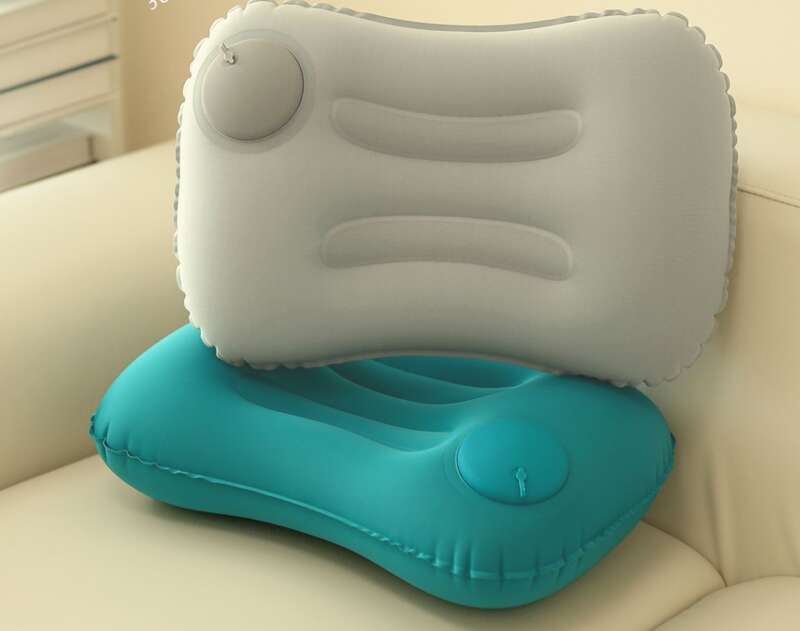 【 Brand Review 2.588 Million+】 Travel Portable Folding Inflatable Outdoor Sleeping Waist Pad Office Pillow Napping Neck_voghion.com