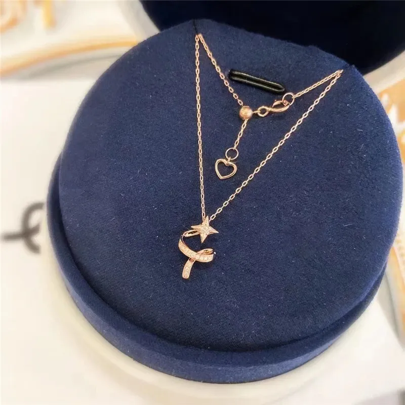 Star Necklace Sterling Silver Romantic Clavicle Chain Gift_voghion.com