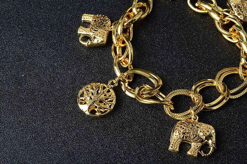 Sunny Smycken Mode Guld Berlock Armband för Kvinnor Handkedjor Link Chain Ball Armband Högkvalitativa Partypresenter_voghion.com