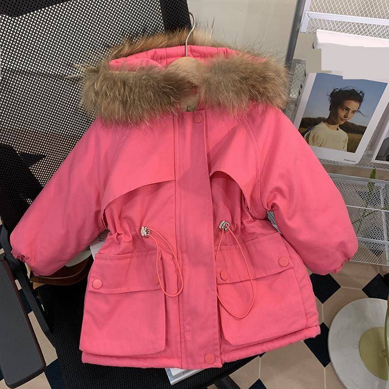 Kid's Clothing New Cotton Winter Clothes Children's Long Cotton Coat Baby Plus Velvet Thickened Coat Parka_voghion.com