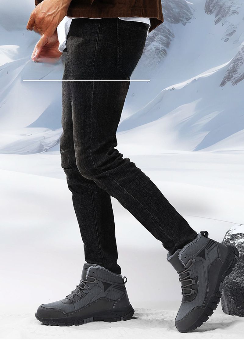 Grensoverschrijdende antislip wandelschoenen in grote maten, sneeuwfleece-verdikte sneaker, waterdicht, koudebestendig, warm, hoog model katoen_voghion.com