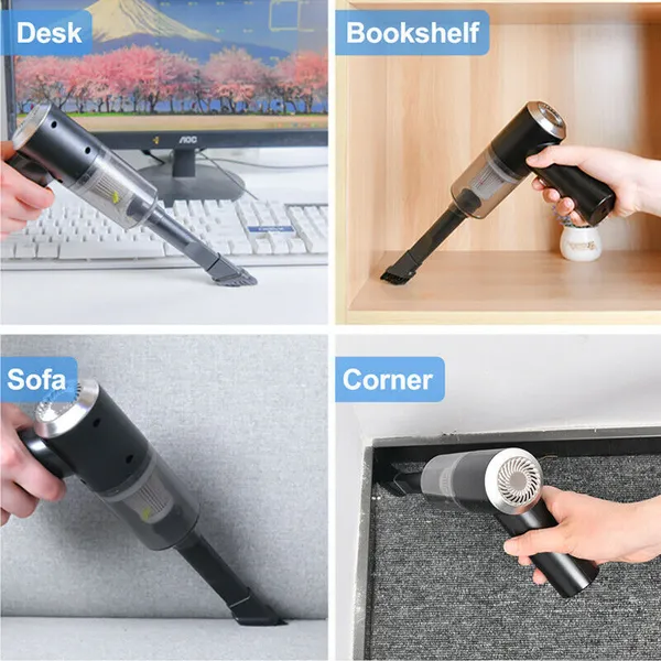 Portable Car Vacuum Cleaner, Handheld Vacuum High Power Cordless, Hand Vacuum Rechargeable Easy To Clean Car Interior, Desktop, Sofa, Keyboard, Draw_voghion.com