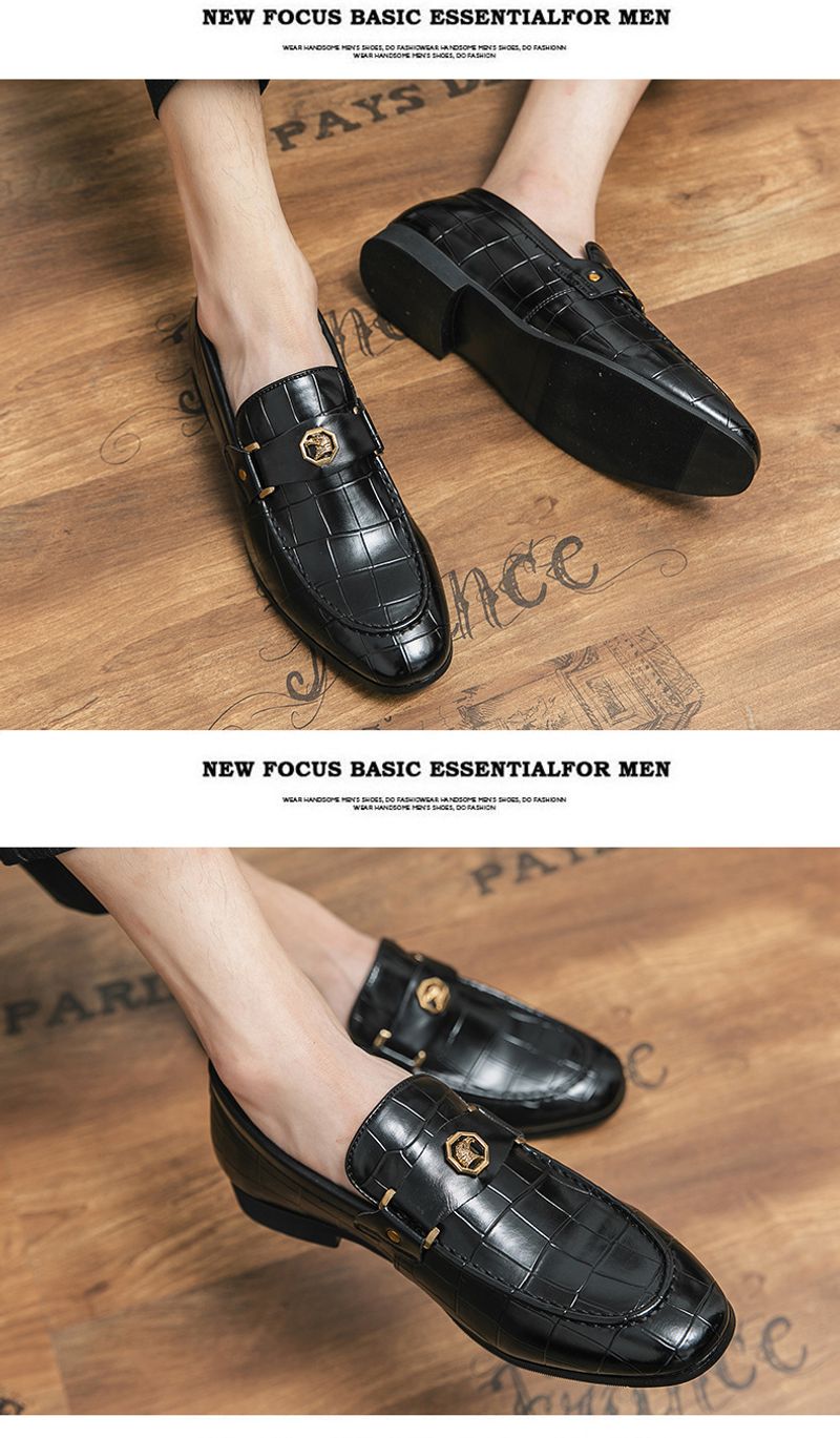 Men’s Shoes large size business men's loafers formal breathable lazy office professional leather shoes_voghion.com