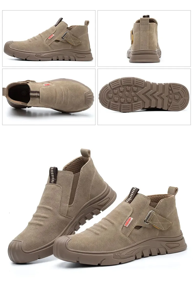 Chaussures de sécurité pour hommes, en cuir de vache, avec tête composite, anti-clou et antistatique, pour le soudage 241205_voghion.com