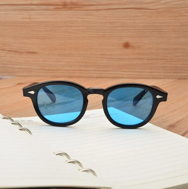 Nuovi occhiali da sole Gregory Peck vintage da uomo e da donna Lemtosh Johnny Depp Occhiali da sole di marca dal design retrò con custodia_voghion.com