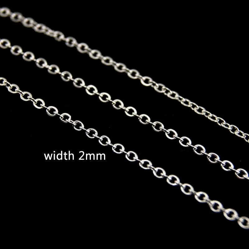 Collana girocollo da donna in argento sterling placcato Rolo O, catena in acciaio inossidabile, vendita al metro, collares de moda 2022._voghion.com