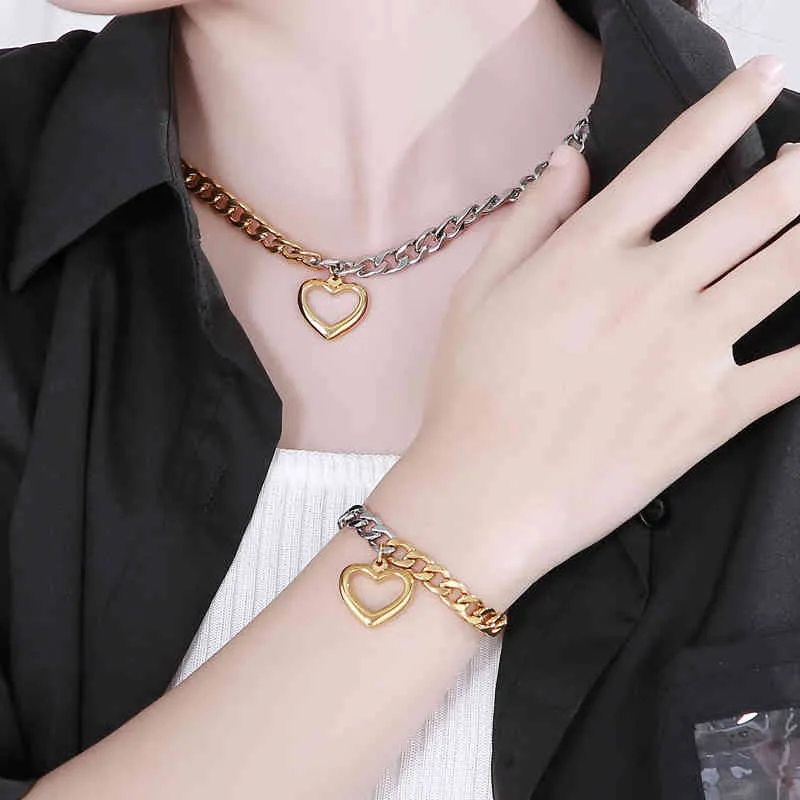 Set di gioielli in acciaio inossidabile Kalen, 6 stili, con ciondolo a forma di cuore, a forma di farfalla, con chiave e scritta "Amo la mamma", collana e bracciale._voghion.com