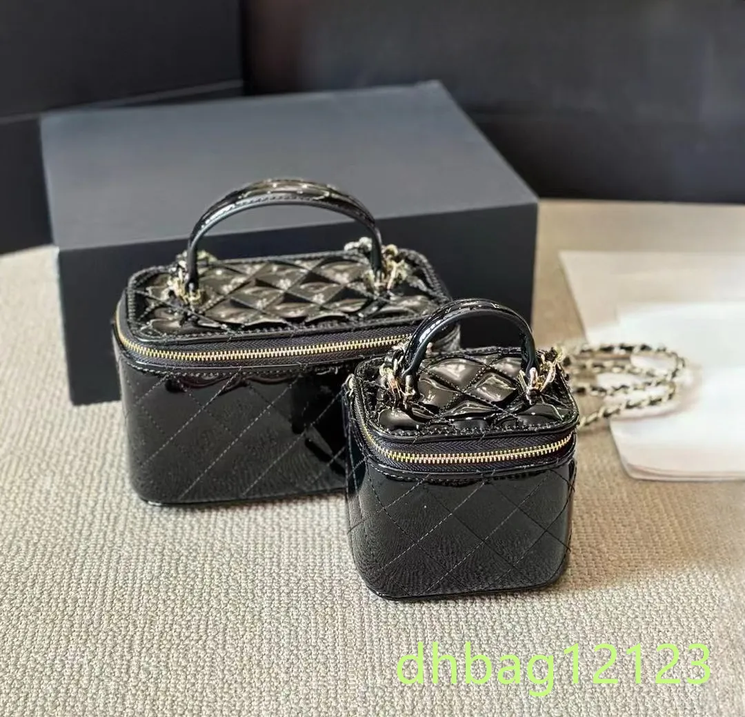 Sac de créateur, longue boîte, trousse de maquillage avec miroir, étui à cosmétiques, poignée bouffante, 18 x 10 cm et 10 x 8 cm, sac à main vintage chic pour_voghion.com