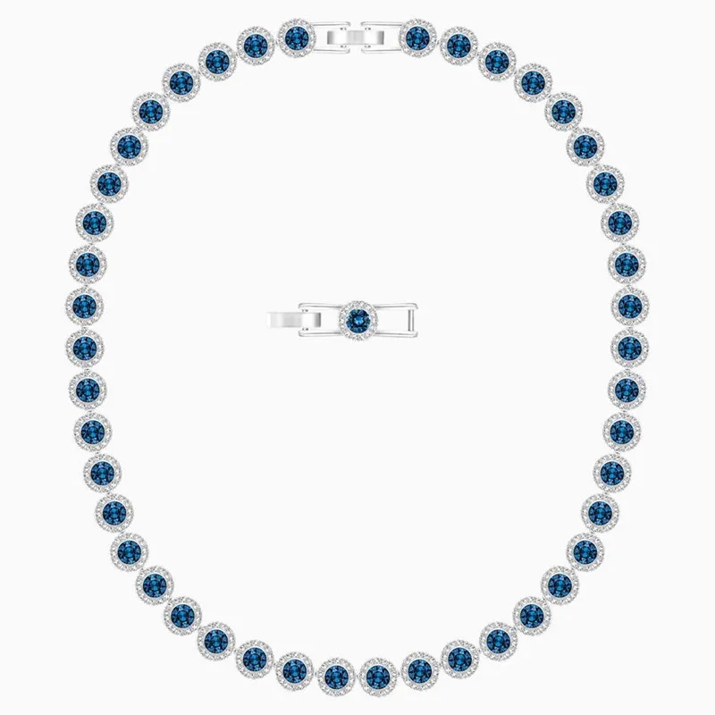 Conjunto de pendientes y pulsera con cadena dorada cristal austriaco_voghion.com