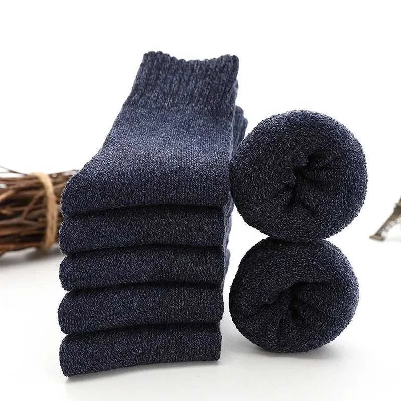 Men's Winter Thicken Wool Mens High Quality Towel Keep Warm Sock Cotton Christmas Gift for Male Thermal Socks 38-45_voghion.com