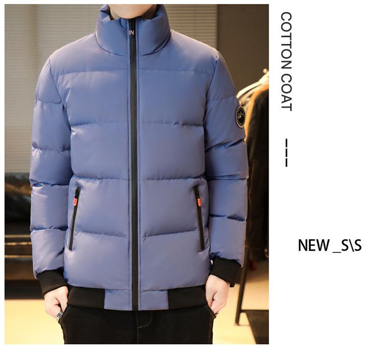 Herrenbekleidung Herren Stehkragen Pufferjacke - Winter Thermomantel mit modischer Steppung (Oversize Trendy Style)​​_voghion.com